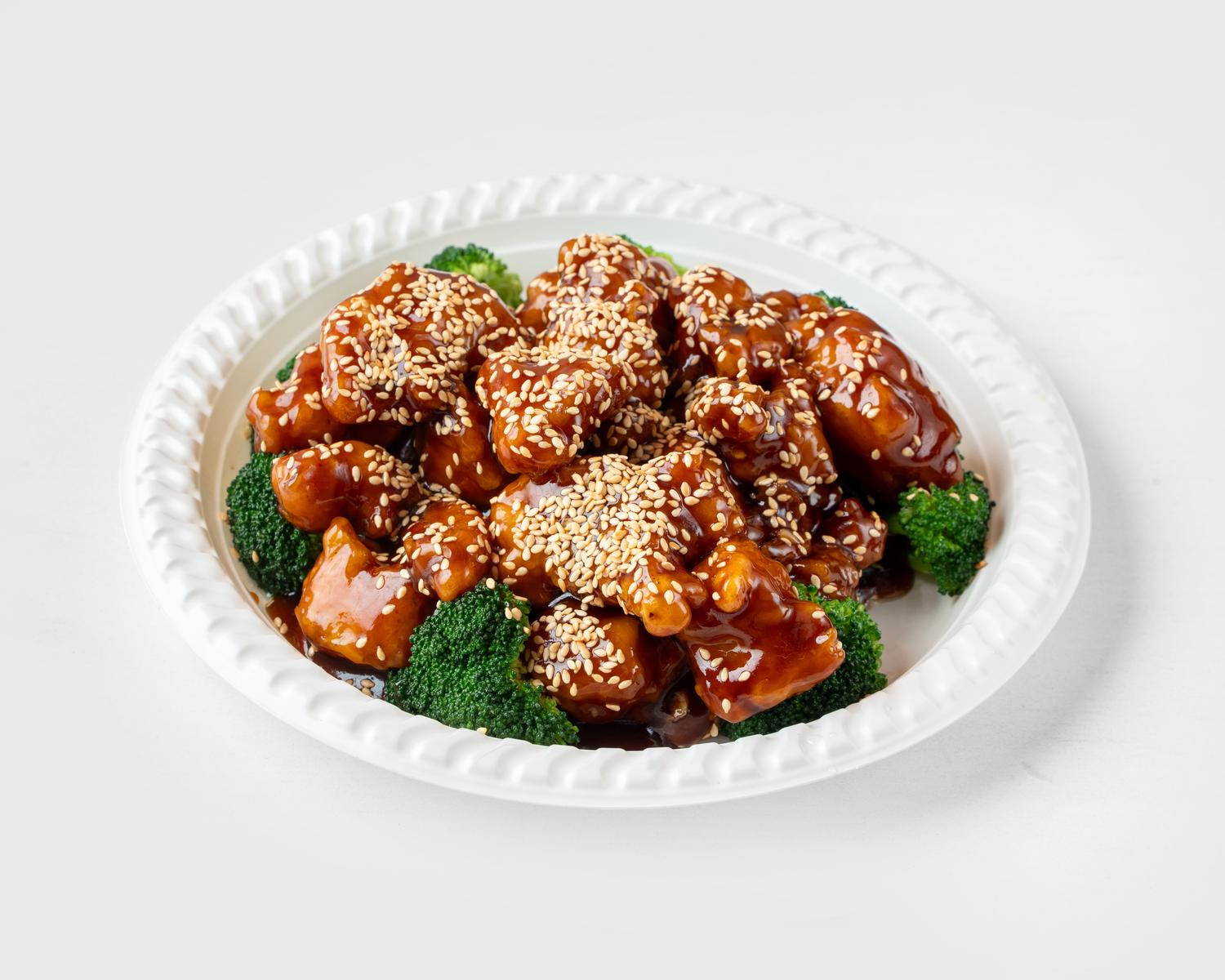 Sesame Chicken at May Luck Garden, Chinese Restaurant in Woodside