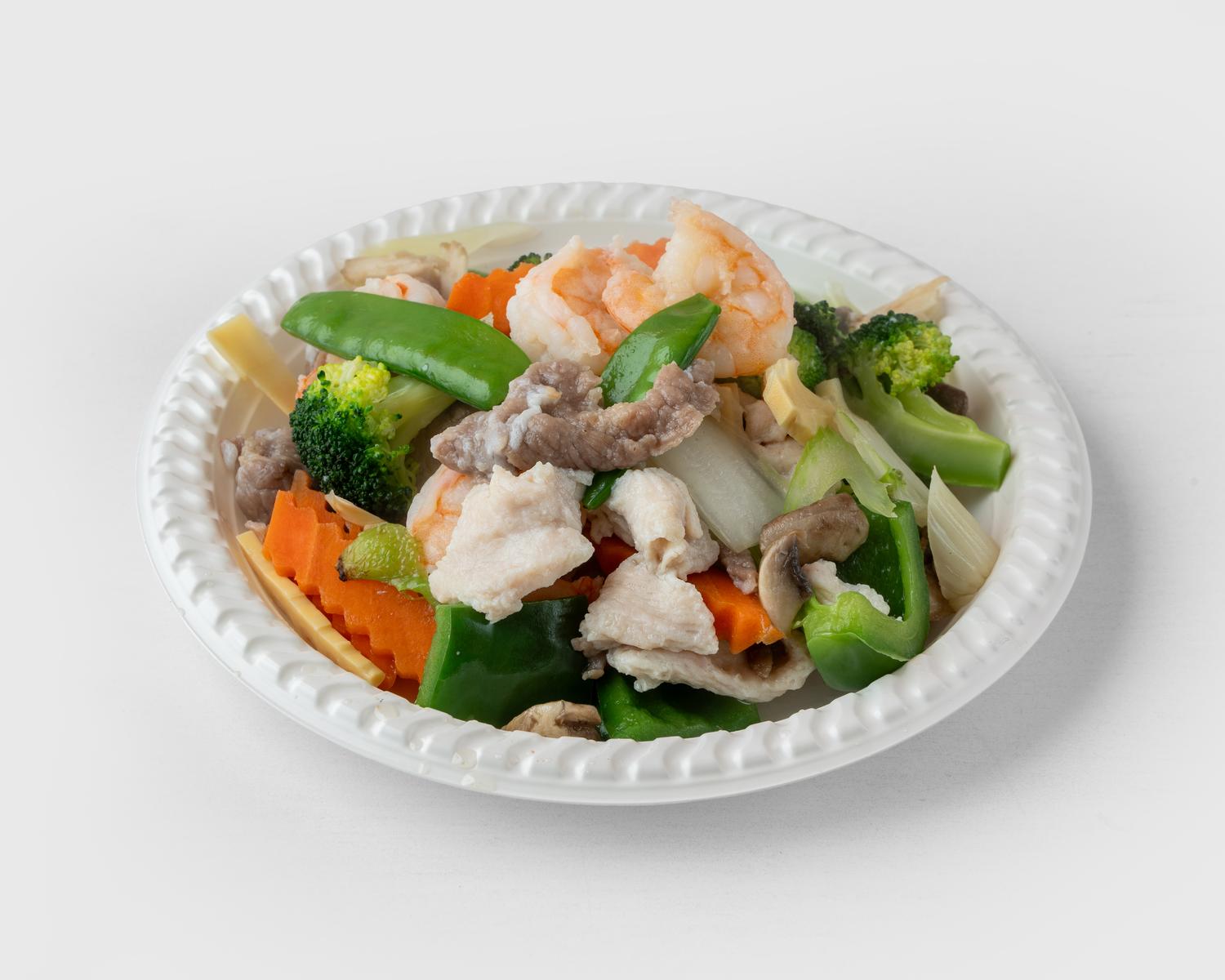 Mixed Stir Fry at May Luck Garden, Chinese Restaurant in Woodside