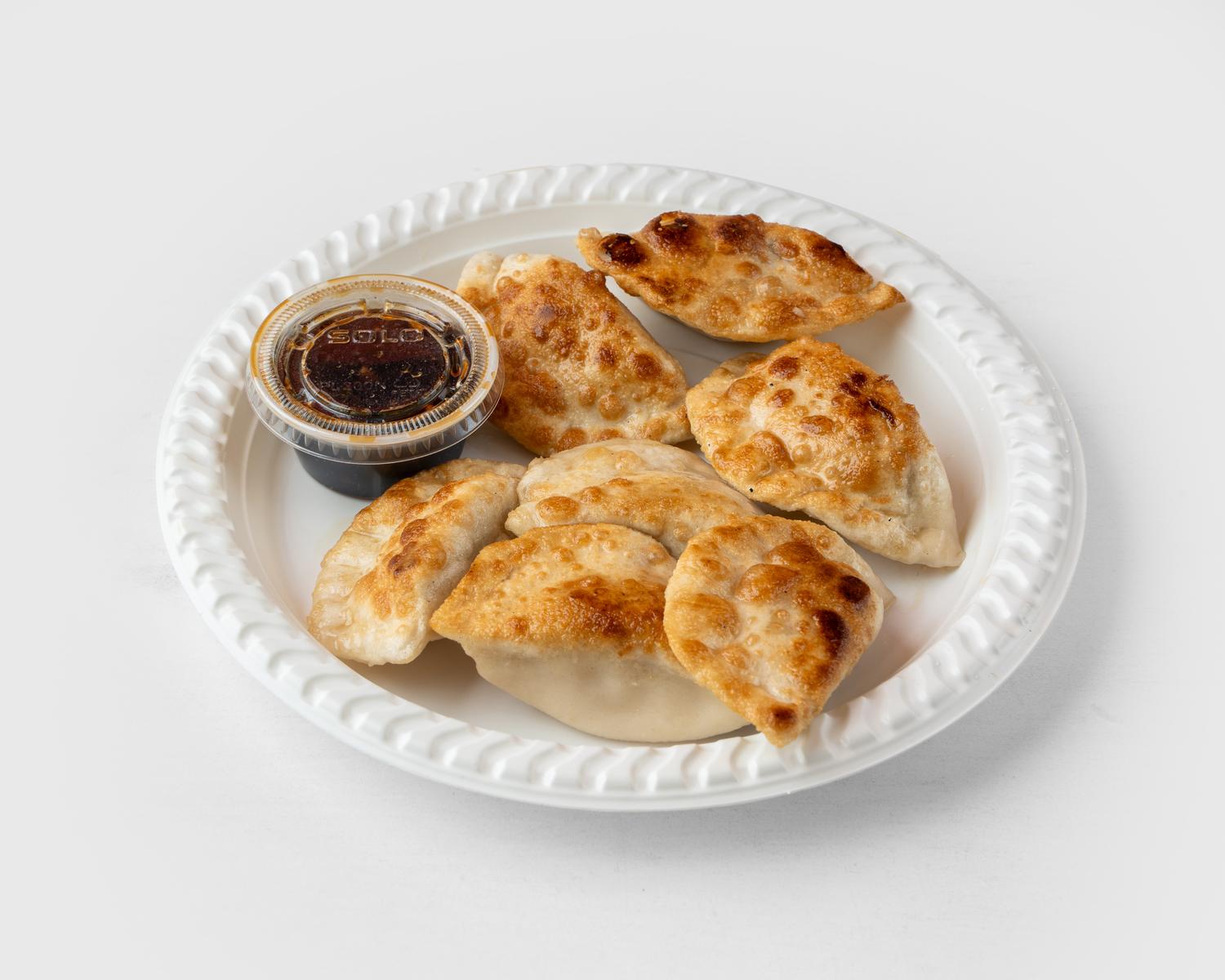 Pan-Fried Dumplings at May Luck Garden, Chinese Restaurant in Woodside